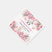 55e Emerald Wedding Jubileum Blush Rozen Servet (Hoek)