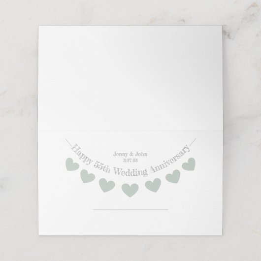 55e Emerald Wedding Jubileum plaatskaarten Plaatskaartje (Buitenkant ongevouwen)