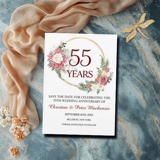 55e Emerald Wedding Jubileum Save The Date