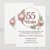 55e Emerald Wedding Jubileum Save The Date (Voorkant / Achterkant)