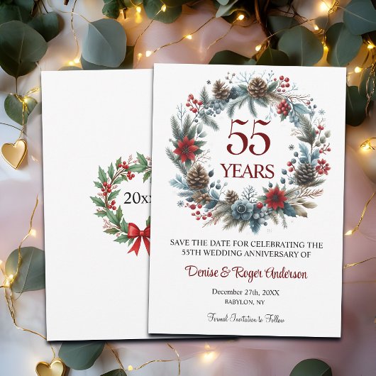 55e Emerald Wedding Jubileum Winter Save The Date