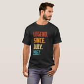 55e geboortedag sinds juli 1967 55 jaar oud t-shirt (Voorkant volledig)