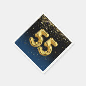 55e gouden ballonnen en Confetti Napkins Servet (Hoek)