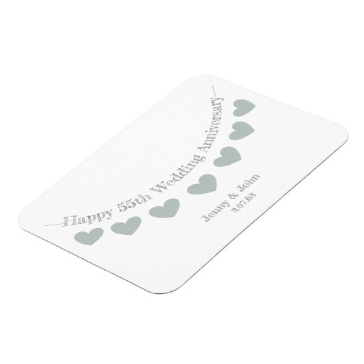 55e huwelijksdag in Emerald Magneet (Linkerzijde)