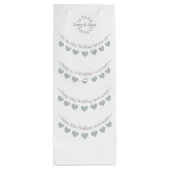 55e huwelijksdag in Emerald Wijn Cadeautas (Achterkant)