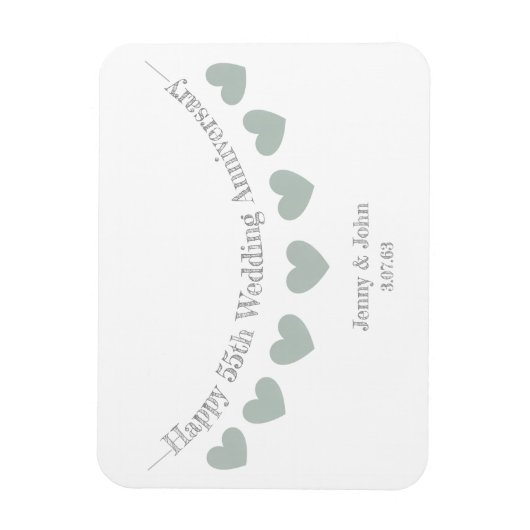 55e huwelijksfeest in Emerald Magneet (Verticaal)