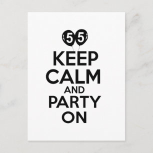 55e jaar oude design briefkaart