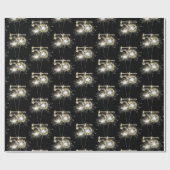 55e jaarsparklers op zwart cadeaupapier (Vlak)