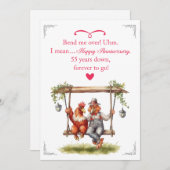 55e Jubileum Cadeau Kaart (Voorkant / Achterkant)