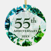 55e Jubileum Emerald Foto gepersonaliseerd Keramisch Ornament (Voorkant)