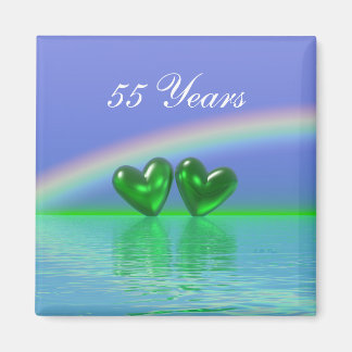 55e Jubileum Emerald Hearts Magneet