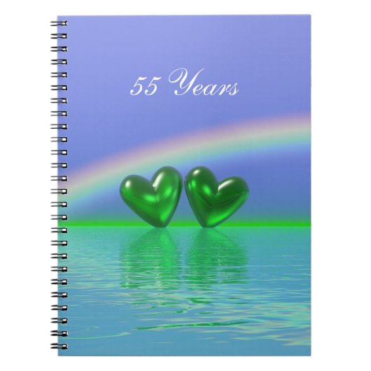 55e Jubileum Emerald Hearts Notitieboek (Voorkant)