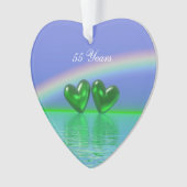 55e Jubileum Emerald Hearts Ornament (voorkant)
