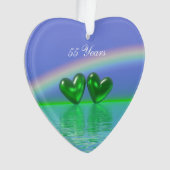55e Jubileum Emerald Hearts Ornament (voorkant)