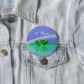 55e Jubileum Emerald Hearts Ronde Button 7,6 Cm (In situ)