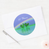55e Jubileum Emerald Hearts Ronde Sticker (Envelop)