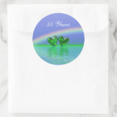 55e Jubileum Emerald Hearts Ronde Sticker (Tas)