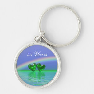 55e Jubileum Emerald Hearts Sleutelhanger