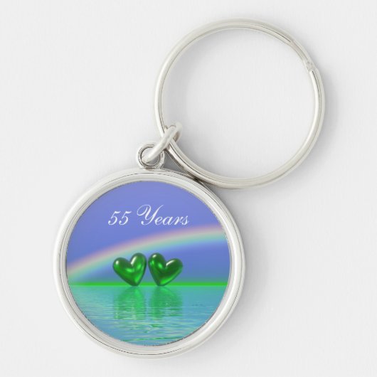 55e Jubileum Emerald Hearts Sleutelhanger (Voorkant)