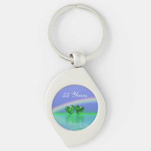 55e Jubileum Emerald Hearts Sleutelhanger
