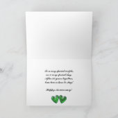 55e Jubileum Emerald Hearts (voor foto) Kaart (Binnen)