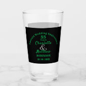55e Jubileum Emerald Wedding Gift Personalized Glas (Voorkant)