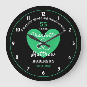 55e Jubileum Emerald Wedding Gift Personalized Grote Klok