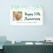 55e Jubileum Foto Emerald Green Confetti Spandoek (Beurs)