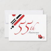 55e Jubileum (gematigde vogels) Kaart (Voorkant)