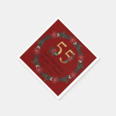 55e Jubileum gepersonaliseerde kerstservetten Servet (Hoek)