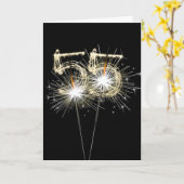 55e Jubileum op zwarte reservekopers Kaart (Gele Bloem)