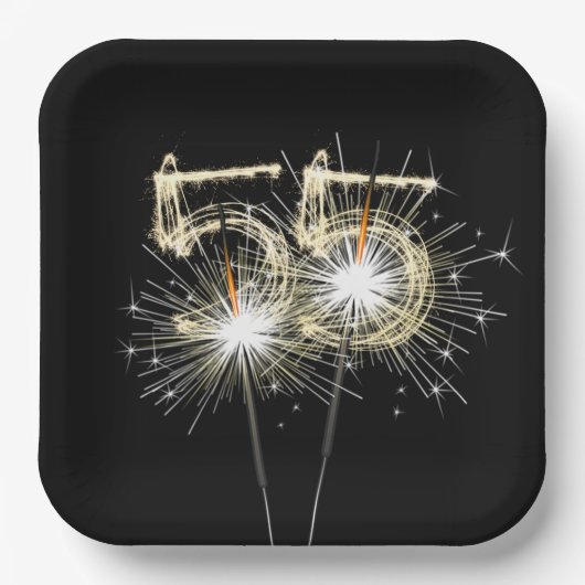 55e Jubileum-partijbrochure op zwart Papieren Bordje (Voorkant)