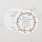 55e Jubileum Party Gloeiende Autumn Berry Krans Kaart (Voorkant / Achterkant)