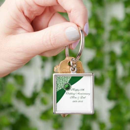 55e Jubileum Sleutelhanger bruiloft (Hand)