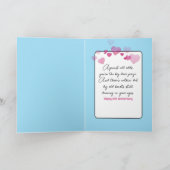 55e Jubileum Stick Figuur Paar Op Een Regenboog Kaart (Binnen)