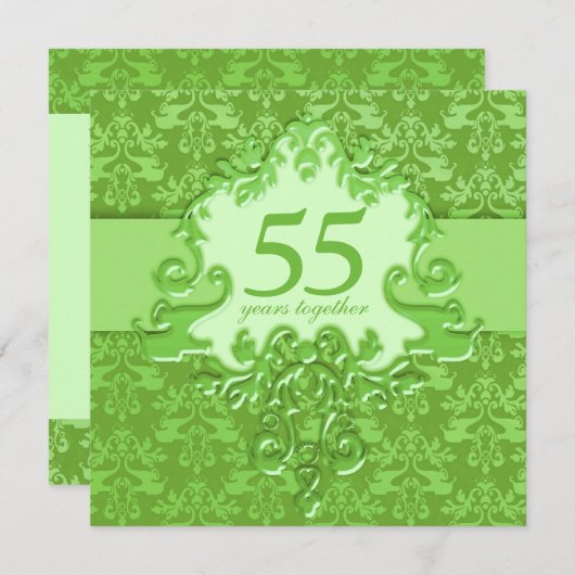 55e Jubileum van Emerald Wedding Kaart (Voorkant / Achterkant)