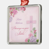 55e Jubileum van het Religieuze Leven Katholieke N Metalen Ornament (Links)