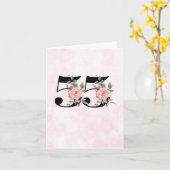 55e Jubileum Wenskaart - Bloemenpaar 55 Kaart (Gele Bloem)