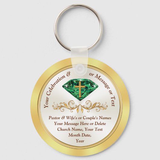 55e Kerk Jubileum Party Ideeën en Cheap Gift Sleutelhanger (Voorkant)