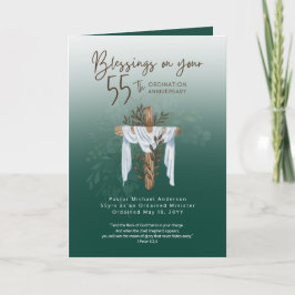 55e PRIJSTERWIJDING JUBILEUM Priester Predikant Do Kaart