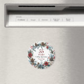 55e Smaragden Huwelijksjubileum Elegante Winter Magneet (Insitu (Vaatwasser))