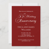 55e smaragdgroene bruiloft Jubileum Elegant Script Kaart (Voorkant)