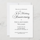 55e smaragdgroene bruiloft Jubileum Elegant Script Kaart (Voorkant)