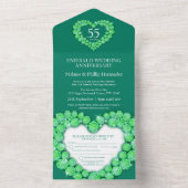 55e smaragdgroene huwelijksjubileum RSVP All In One Uitnodiging (Binnen)