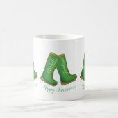 55e smarald trouwdag groen laars koffiemok (Center)