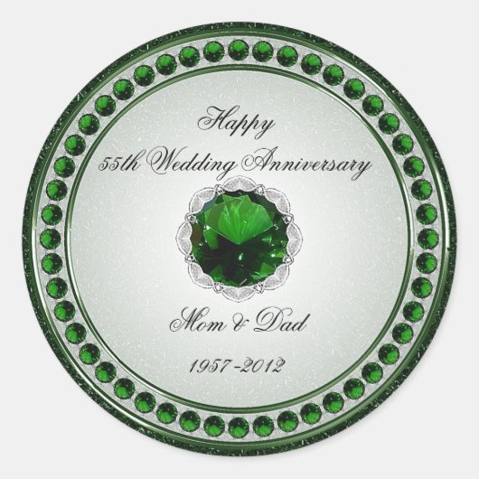 55e Sticker Jubileum bruiloft (Voorkant)