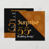 55e surrogaatdag zwart en gouden diagonaal kaart (Voorkant / Achterkant)