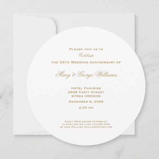 55e trouwdag Rode Rozen Hart Elegant Kaart (Achterkant)