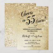 55e trouwjubileum goud kaart (Voorkant / Achterkant)