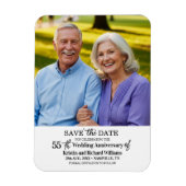 55e trouwjubileum Save the Date-foto Magneet (Verticaal)